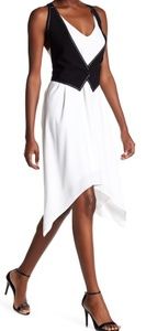 BCBG black and white Marciella vest dress